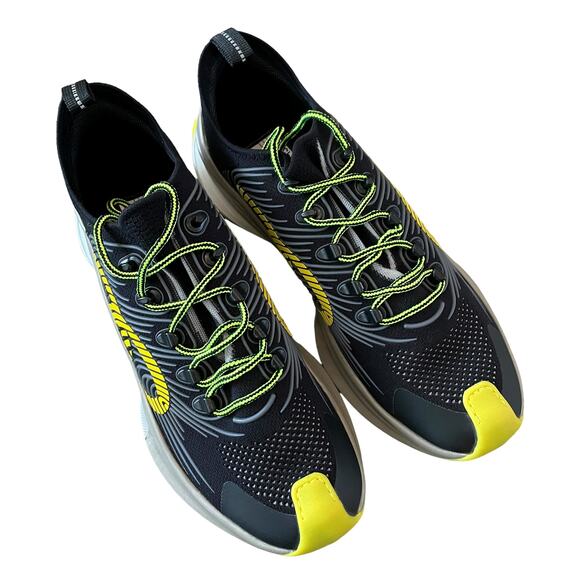 GUCCI Men GG RUN Sneakers Athletic Low Top 680938 Black Yellow 11 | US 11.5 NEW